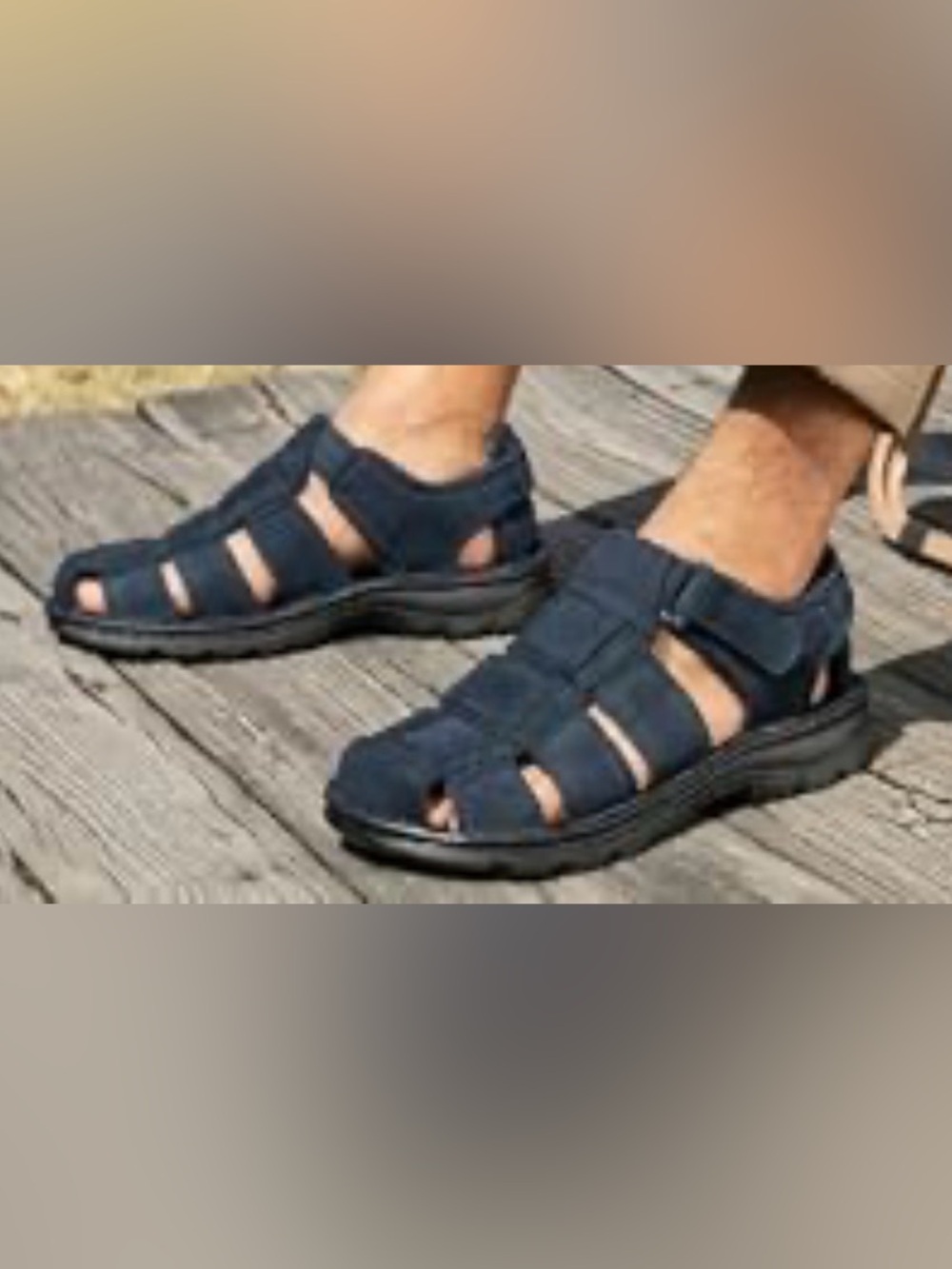 CATERPILLAR Navy Blue Men's Closed-Toe Sport Sandals